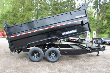 New 2026 Sure-Trac 7' x 14' Hydraulic Dump Trailer - 4' Steel Sides - Telescopic Ram - 14000# GVW
