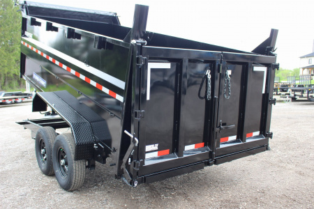 New 2026 Sure-Trac 7' x 14' Hydraulic Dump Trailer - 4' Steel Sides - Telescopic Ram - 14000# GVW