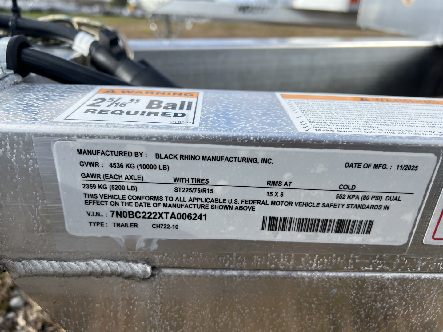 New 2026 Black Rhino 7x22 10K Car / Racing Trailer