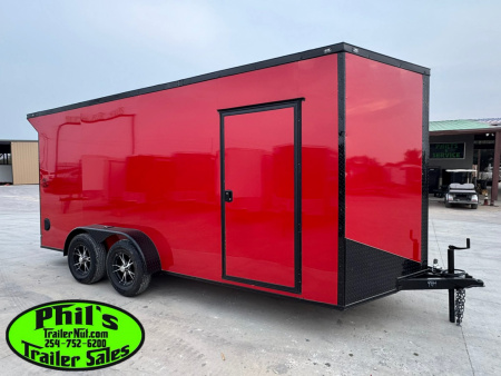 New 7X14 ENCLOSED TRAILER Cargo / Enclosed Trailer UPGRADED .080 SCREWLESS EXTERIOR & REAR WING WITH LOADING LIGHT