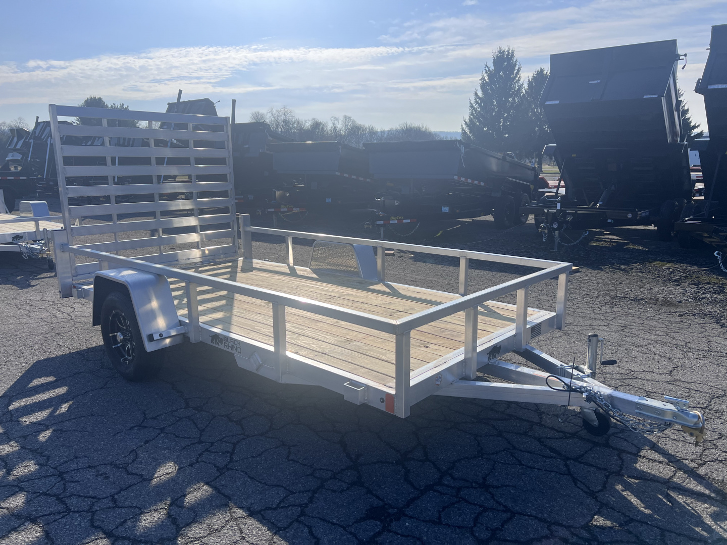 New 2026 Black Rhino 6x12 3K Wood Deck Utility Trailer