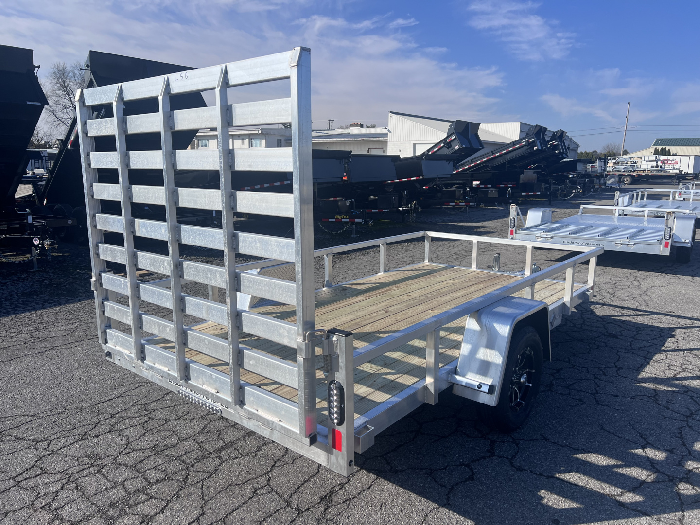 New 2026 Black Rhino 6x12 3K Wood Deck Utility Trailer