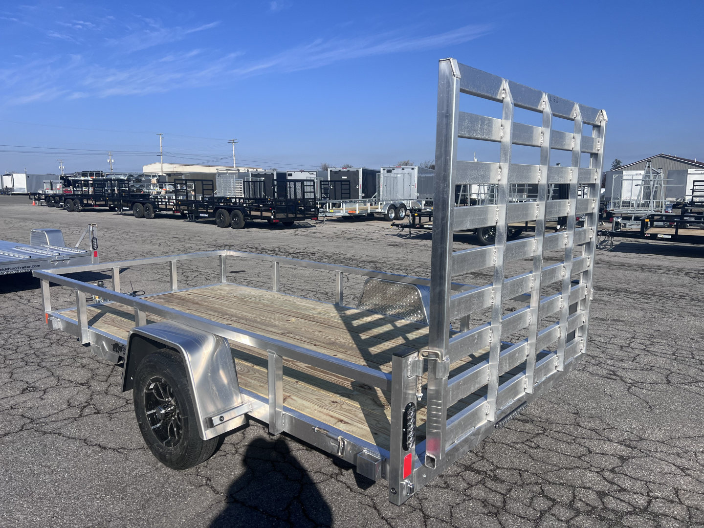 New 2026 Black Rhino 6x12 3K Wood Deck Utility Trailer