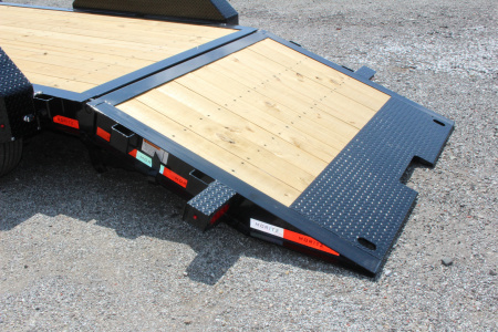 New 2026 Moritz 7' x 16' + 6' Low Pro - Hydraulic Power Tail - Equipment Trailer - 16000# GVW