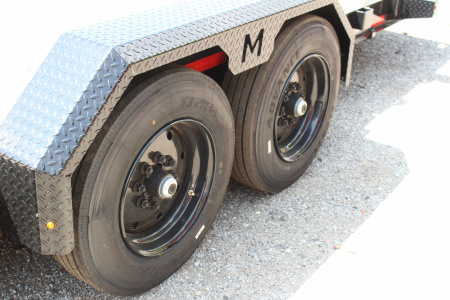 New 2026 Moritz 7' x 16' + 6' Low Pro - Hydraulic Power Tail - Equipment Trailer - 16000# GVW