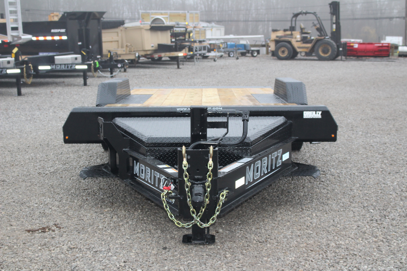 New 2026 Moritz 7' x 16' + 4' Low Pro - Gravity Tilt - Tilt Trailer - 22900# GVW