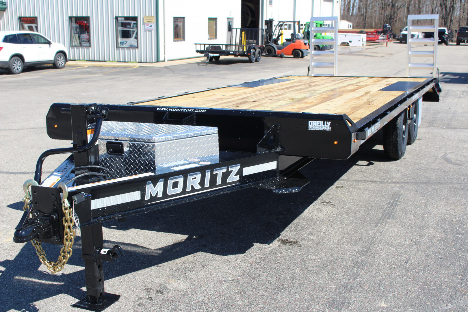 New 2025 Moritz 8' 6" x 20' + 4' Deckover Flatbed w/ Beavertail - Aluminum Ramps - 14,000# GVW