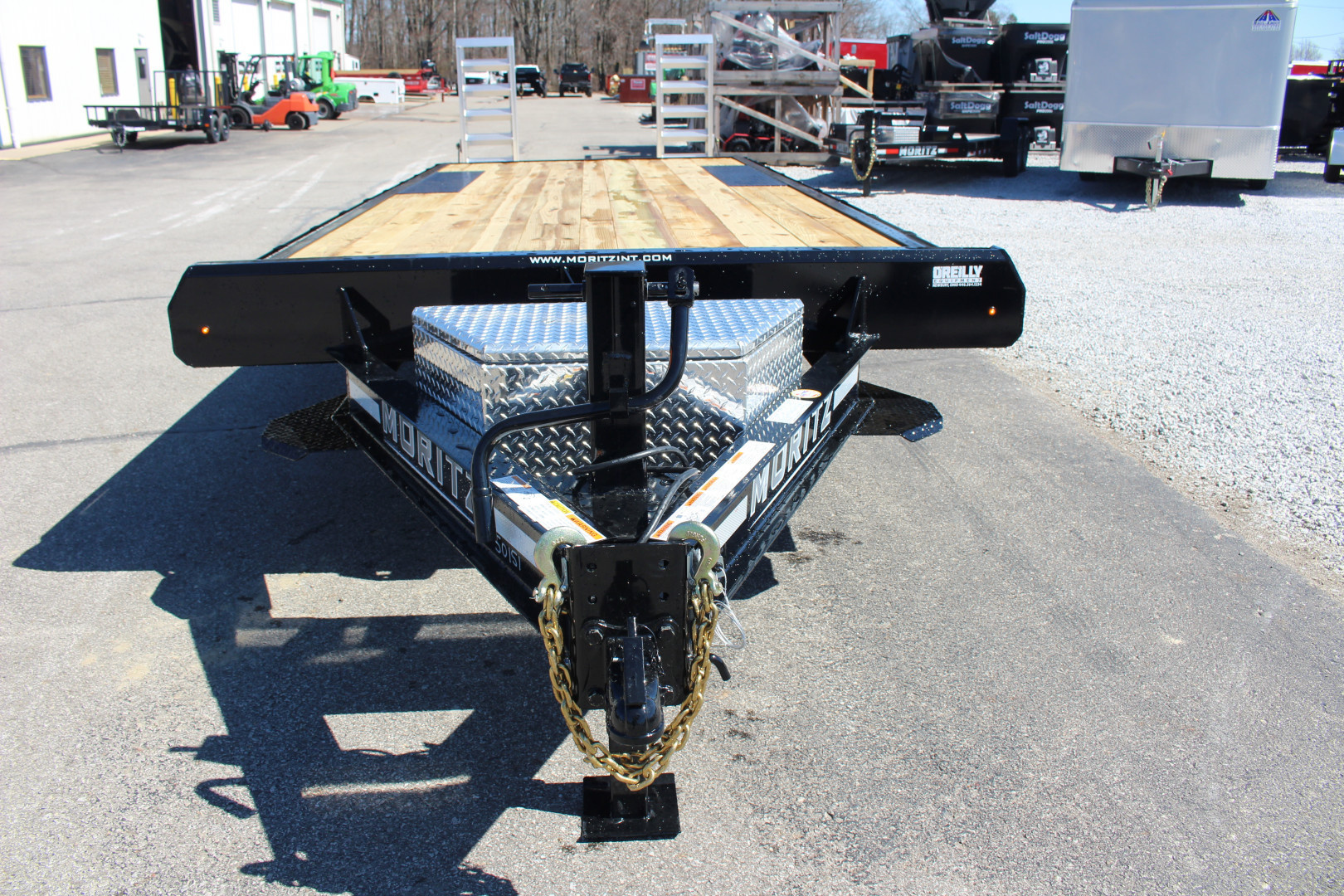 New 2025 Moritz 8' 6" x 20' + 4' Deckover Flatbed w/ Beavertail - Aluminum Ramps - 14,000# GVW