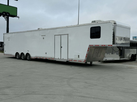 New 2025 Cargo Mate 53' RACE TRAILER BATHROOM PACKAGE & 2 AC UNITS Car / Racing Trailer ***DEALER DEMO*** ONLY 1 AT THIS PRICE NO REORDERS!!