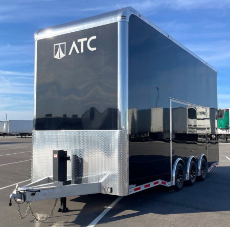 New 24' ATC RoM 800 Stacker Car Hauler Trailer - Black w/ Premium Escape Door