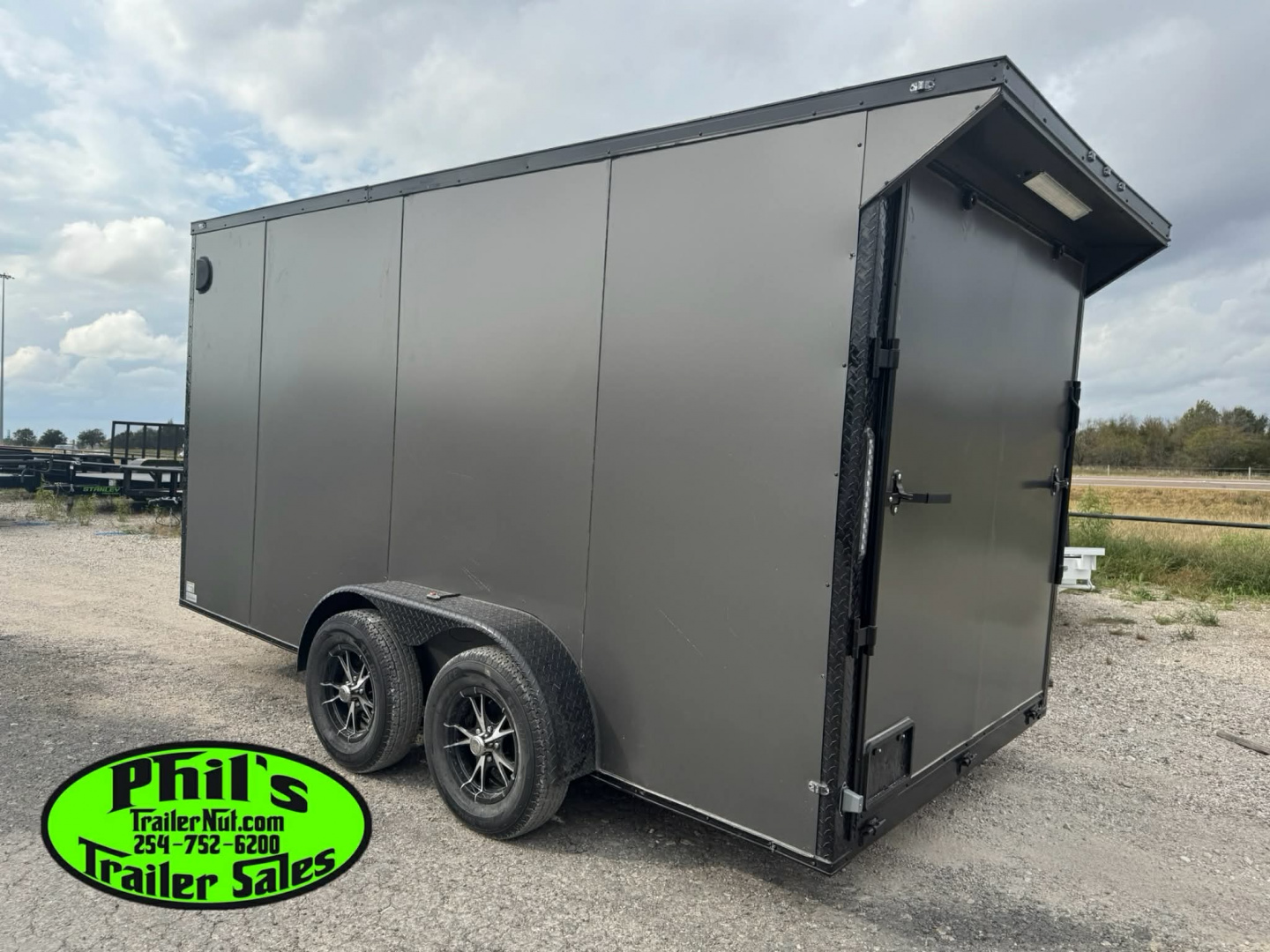 New 7X14 ENCLOSED TRAILER Cargo / Enclosed Trailer UPGRADED .080 SCREWLESS EXTERIOR & REAR WING WITH LOADING LIGHT