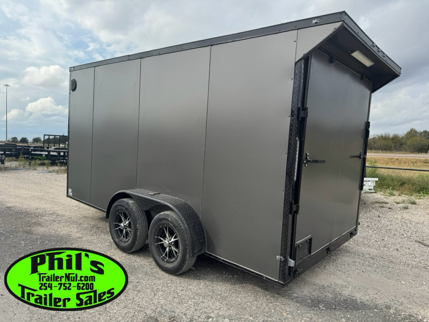 New 7X14 ENCLOSED TRAILER Cargo / Enclosed Trailer UPGRADED .080 SCREWLESS EXTERIOR & REAR WING WITH LOADING LIGHT