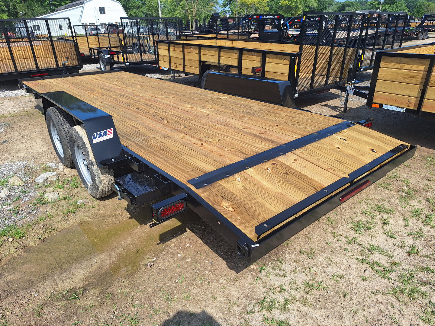 New 2026 AMO 82x20 Car Hauler 2 Axle Brake Led Lights