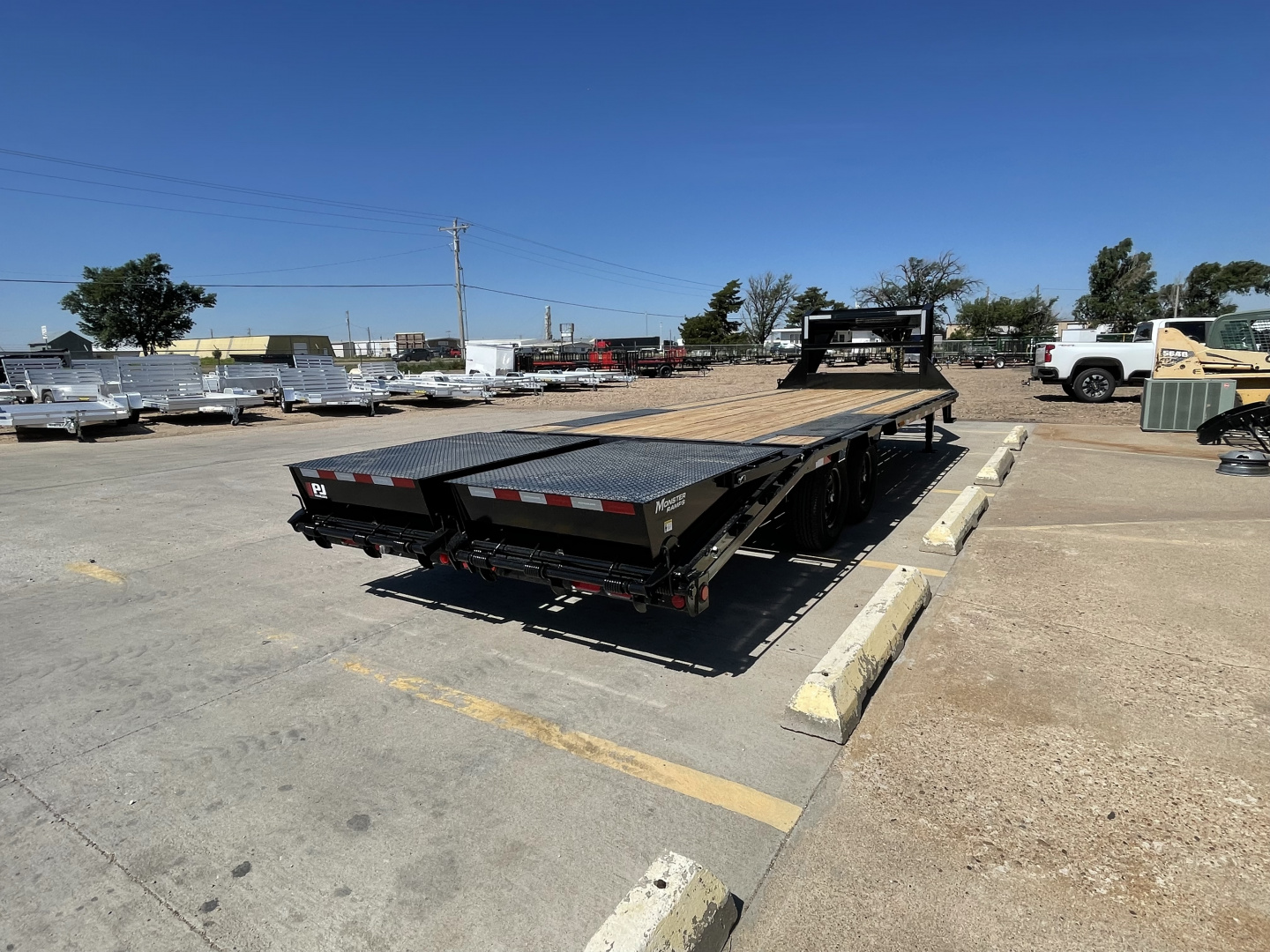 New 2026 PJ Trailers 25' x 102" 7000LB Axles Flatbed Trailer