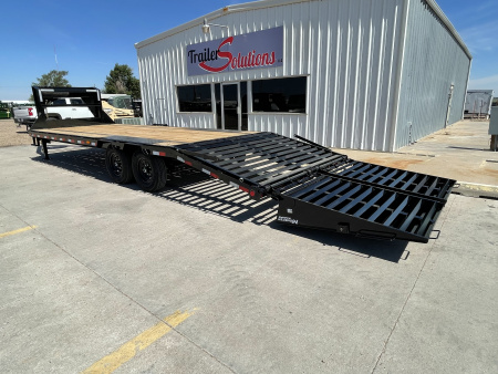 New 2026 PJ Trailers 25' x 102" 7000LB Axles Flatbed Trailer