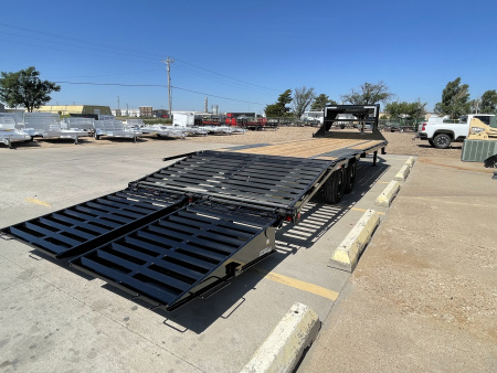New 2026 PJ Trailers 25' x 102" 7000LB Axles Flatbed Trailer