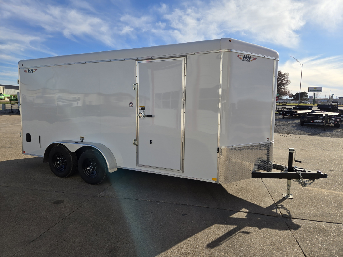 New 2026 H&H Trailers 7x16 HH Series Round Top V-Nose 10K Cargo / Enclosed Trailer