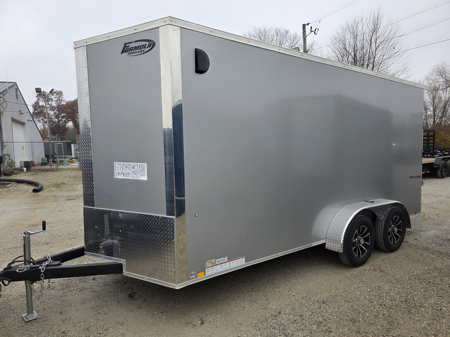 New 2026 Formula Trailers 7x16 7' 080 SCREWLESS DRINGS ALUM WHEELS SXS UTV GOLFCART Cargo / Enclosed Trailer
