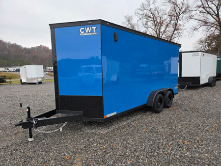 New 2026 Covered Wagon Trailers 7X16 TA2 POLY 7' REAR SPOILER Cargo / Enclosed Trailer