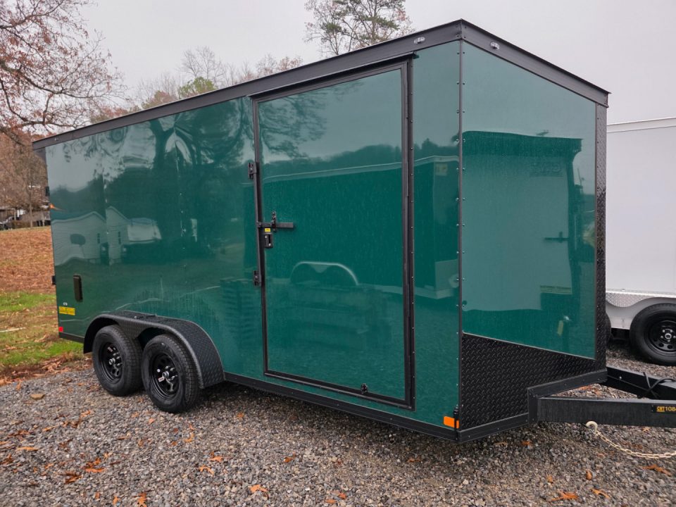 New 2026 Covered Wagon Trailers 7X16 TA2 POLY 7' REAR SPOILER Cargo / Enclosed Trailer