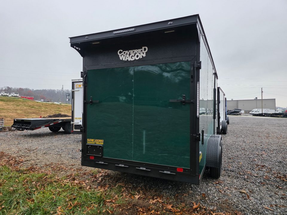 New 2026 Covered Wagon Trailers 7X16 TA2 POLY 7' REAR SPOILER Cargo / Enclosed Trailer