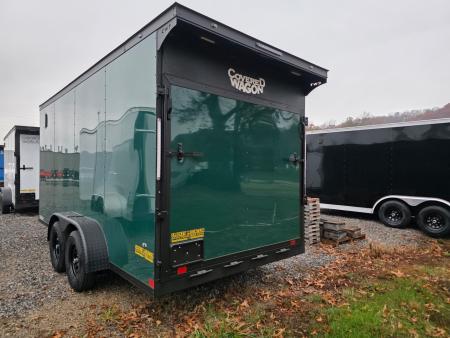 New 2026 Covered Wagon Trailers 7X16 TA2 POLY 7' REAR SPOILER Cargo / Enclosed Trailer
