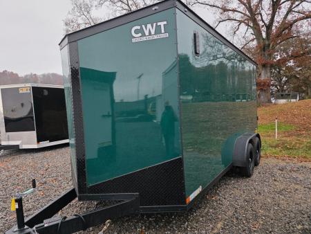 New 2026 Covered Wagon Trailers 7X16 TA2 POLY 7' REAR SPOILER Cargo / Enclosed Trailer