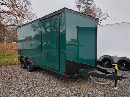 New 2026 Covered Wagon Trailers 7X16 TA2 POLY 7' REAR SPOILER Cargo / Enclosed Trailer
