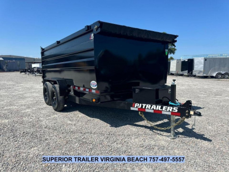New 2026 PJ Trailers D7 7x14 Dump 14K Dump Trailer w/ 4ft Sides