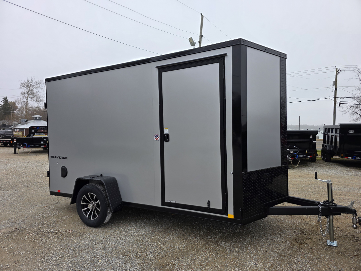 New 2026 Formula Trailers 6x12 6'6 INSIDE ramp door BLACKOUT 080 EXTERIOR ALUMINUM WHEELS Cargo / Enclosed Trailer