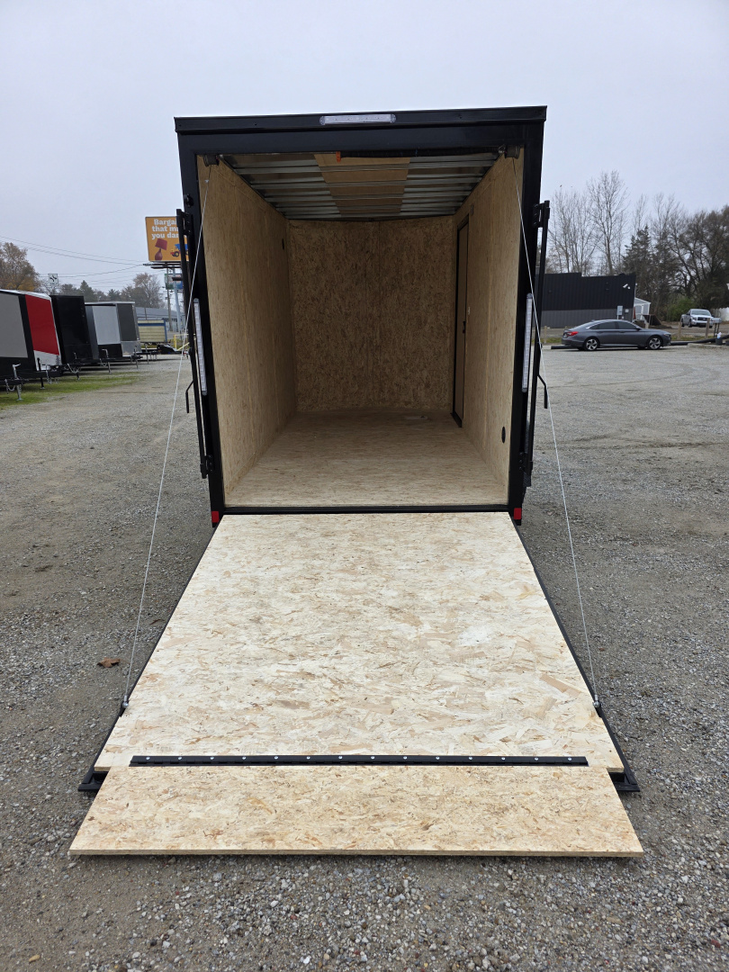 New 2026 Formula Trailers 6x12 6'6 INSIDE ramp door BLACKOUT 080 EXTERIOR ALUMINUM WHEELS Cargo / Enclosed Trailer