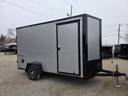 New 2026 Formula Trailers 6x12 6'6 INSIDE ramp door BLACKOUT 080 EXTERIOR ALUMINUM WHEELS Cargo / Enclosed Trailer
