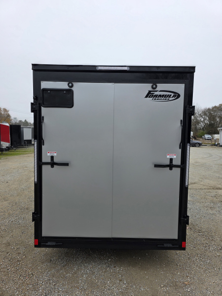 New 2026 Formula Trailers 6x12 6'6 INSIDE ramp door BLACKOUT 080 EXTERIOR ALUMINUM WHEELS Cargo / Enclosed Trailer