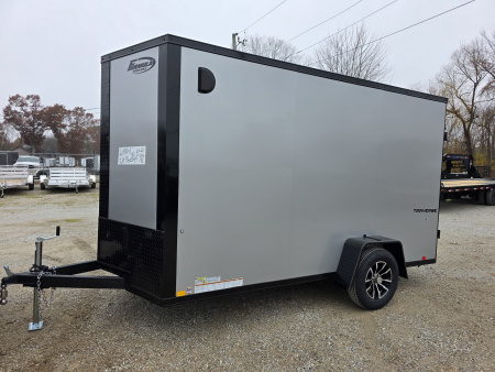 New 2026 Formula Trailers 6x12 6'6 INSIDE ramp door BLACKOUT 080 EXTERIOR ALUMINUM WHEELS Cargo / Enclosed Trailer