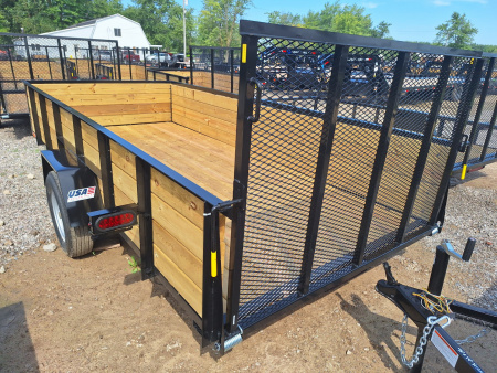 New 2026 AMO 76x14' High Woodside Utility Trailer W/ Spring Assist Gate and Led Lights