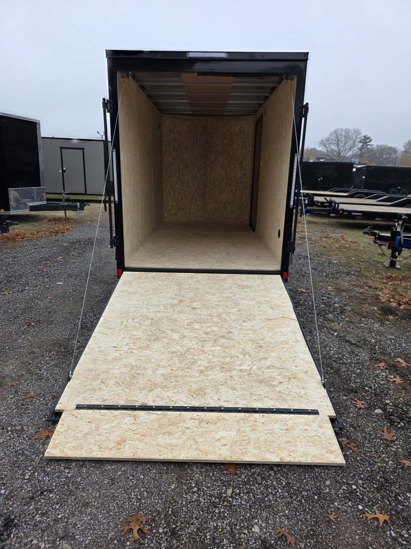 New 2026 Formula Trailers 6x12 6'6 INSIDE ramp door BLACKOUT 080 EXTERIOR ALUMINUM WHEELS Cargo / Enclosed Trailer