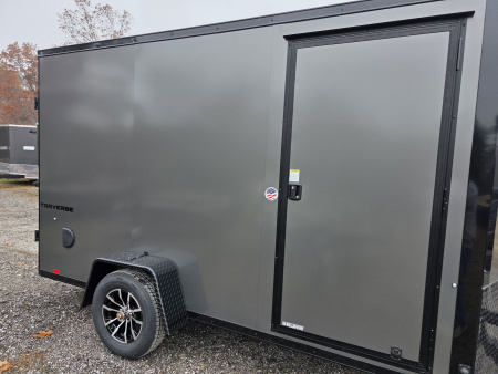 New 2026 Formula Trailers 6x12 6'6 INSIDE ramp door BLACKOUT 080 EXTERIOR ALUMINUM WHEELS Cargo / Enclosed Trailer
