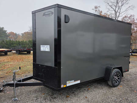 New 2026 Formula Trailers 6x12 6'6 INSIDE ramp door BLACKOUT 080 EXTERIOR ALUMINUM WHEELS Cargo / Enclosed Trailer