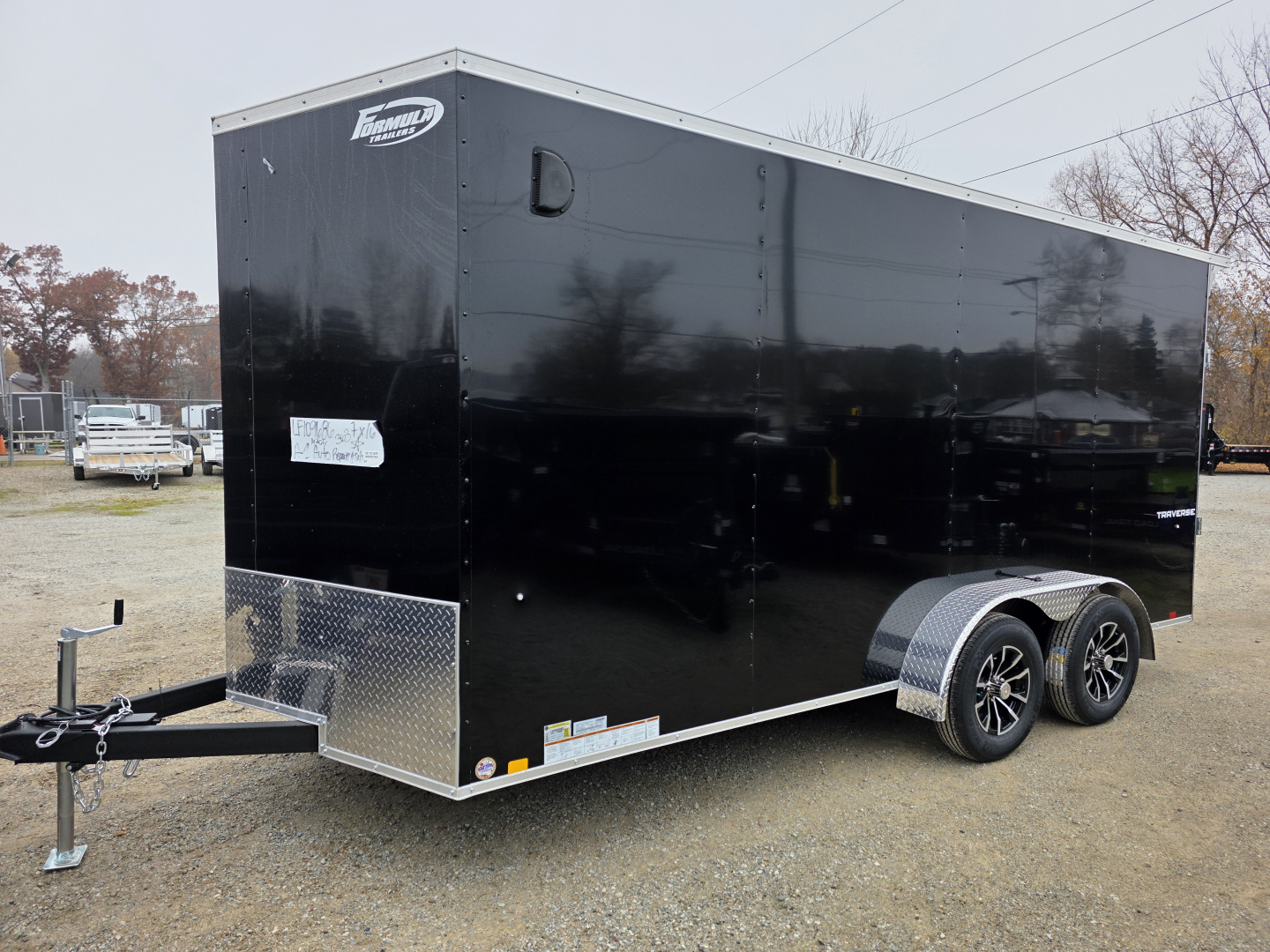 New 2026 Formula Trailers 7x16 7' 030 SEMI SCREWLESS DRINGS ALUM WHEELS SXS UTV GOLFCART Cargo / Enclosed Trailer