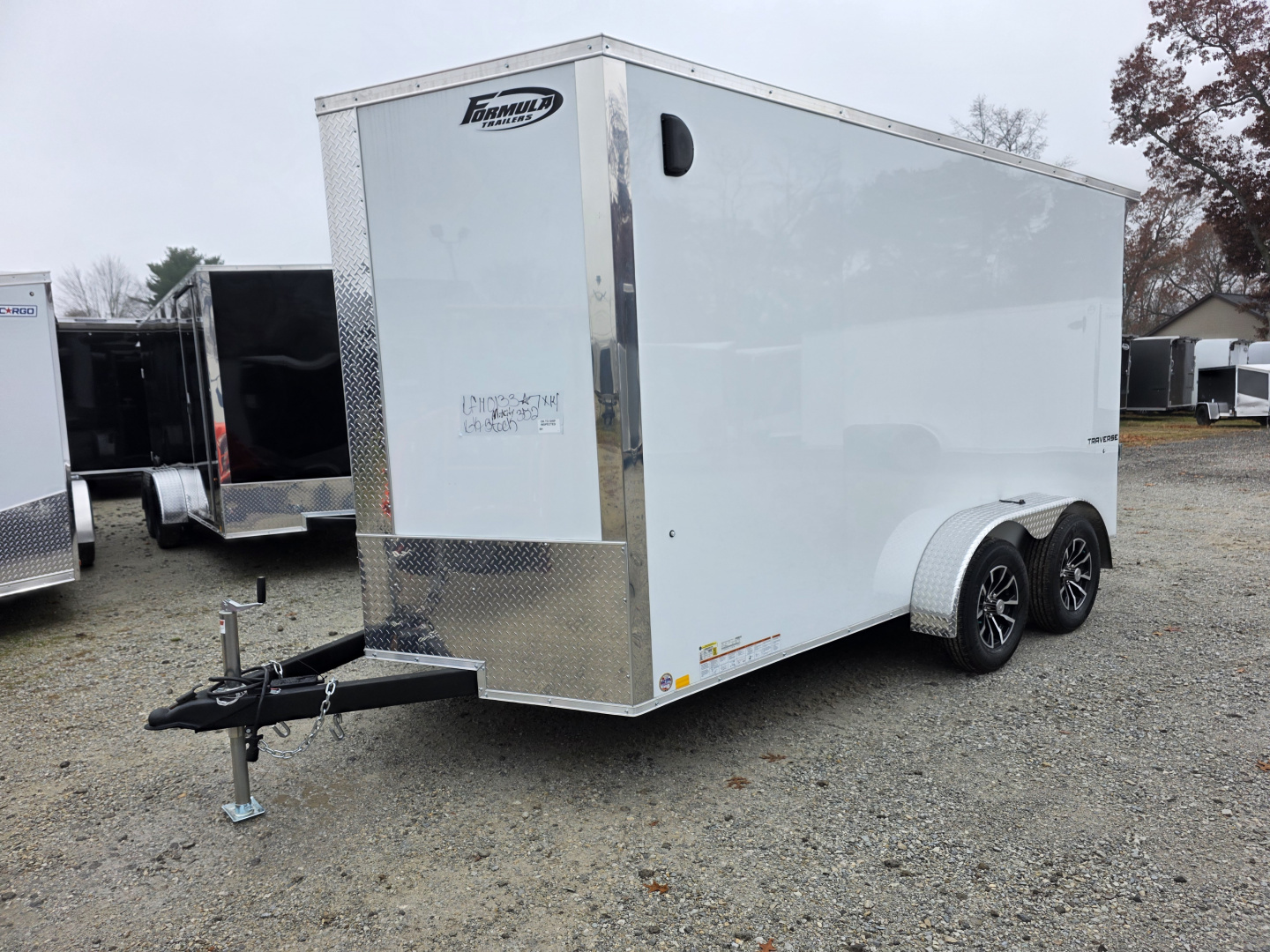 New 2026 Formula Trailers 7X14 SCREWLESS ENCLOSED CARGO TRAILER 7' INSIDE HEIGHT DRINGS RAMP DOOR Cargo