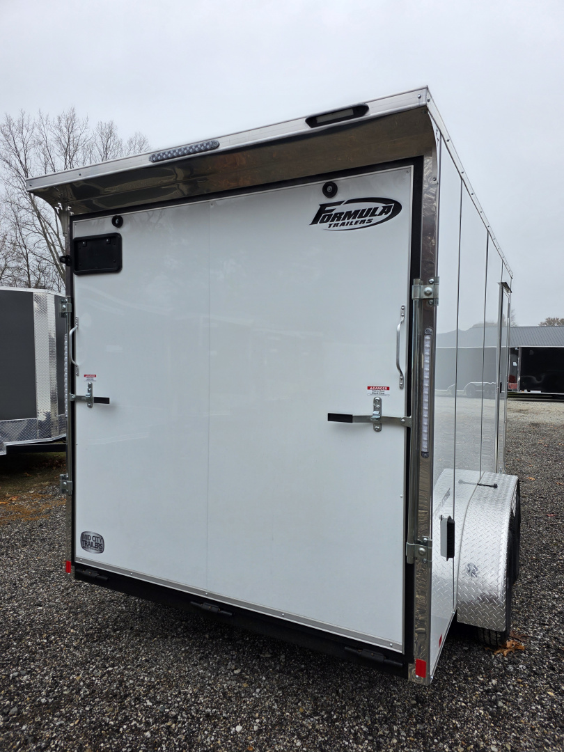 New 2026 Formula Trailers 7X14 SCREWLESS ENCLOSED CARGO TRAILER 7' INSIDE HEIGHT DRINGS RAMP DOOR Cargo