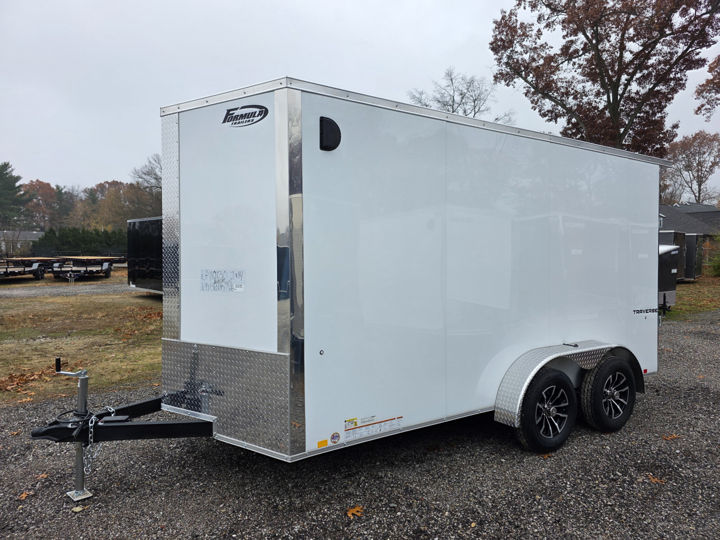New 2026 Formula Trailers 7X14 SCREWLESS ENCLOSED CARGO TRAILER 7' INSIDE HEIGHT DRINGS RAMP DOOR Cargo