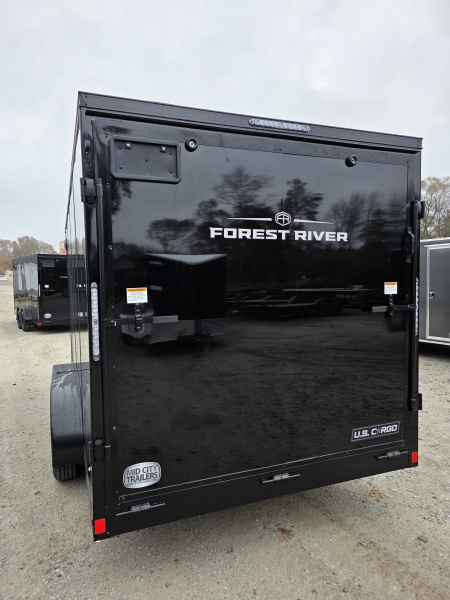New 2026 US Cargo 7X16 TANDEM AXLE 6'6 TALL RAMP DOOR 080 POLYCORE SCREWLESS BLACKOUT Cargo / Enclosed Trailer