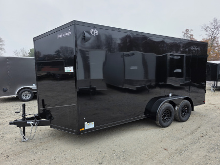 New 2026 US Cargo 7X16 TANDEM AXLE 6'6 TALL RAMP DOOR 080 POLYCORE SCREWLESS BLACKOUT Cargo / Enclosed Trailer