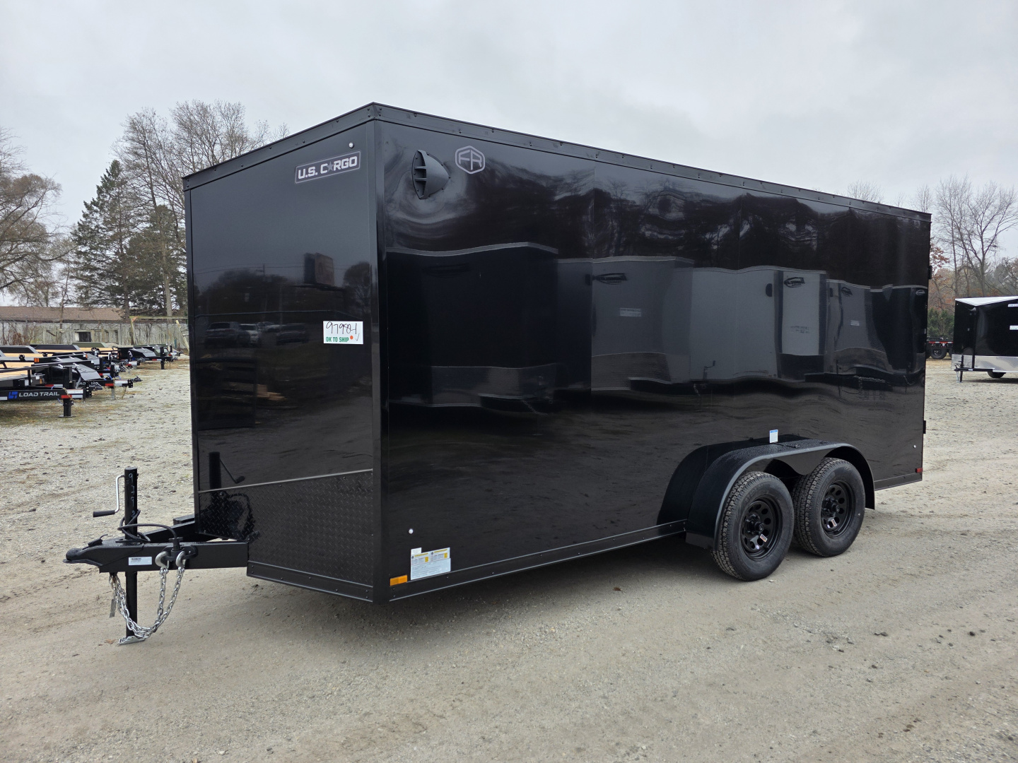 New 2026 US Cargo 7X16 TANDEM AXLE 6'6 TALL RAMP DOOR 080 POLYCORE SCREWLESS BLACKOUT Cargo / Enclosed Trailer