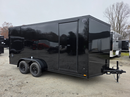 New 2026 US Cargo 7X16 TANDEM AXLE 6'6 TALL RAMP DOOR 080 POLYCORE SCREWLESS BLACKOUT Cargo / Enclosed Trailer