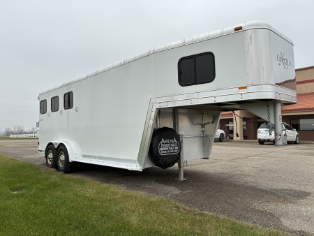 Used 2004 Kiefer 3 Horse Gooseneck Horse Trailer