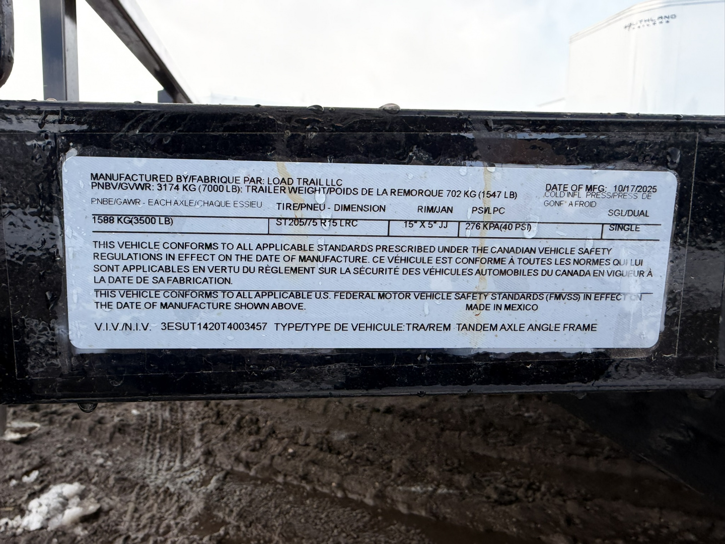 New 2026 Load Trail 7-14 Tandem Axle Ramp Gate Utility 7K GVWR