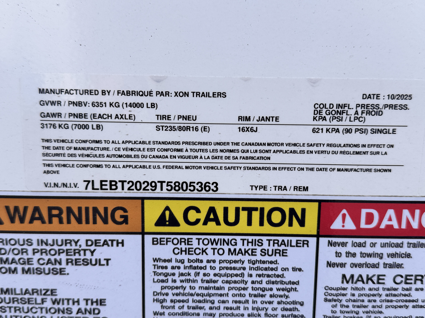 New 2026 X-On 8-20 Enclosed Cargo Trailer – Heavy Duty 14K GVWR