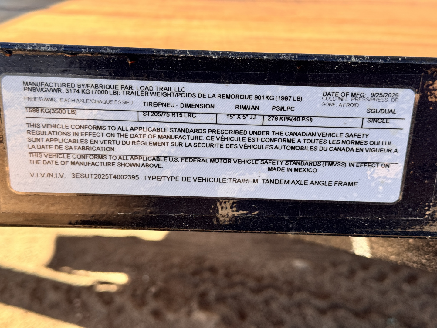 New 2026 Load Trail 7-20 Tandem Axle Ramp Gate Utility 7K GVWR